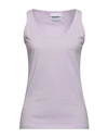 Brand Unique Woman Tank Top Lilac Size 1 Cotton In Purple