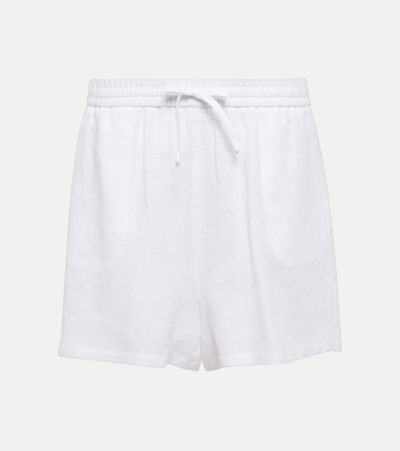 Loro Piana Perth Bermuda Linen Shorts In White