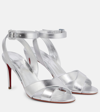 CHRISTIAN LOUBOUTIN MARIZA 85 METALLIC LEATHER SANDALS