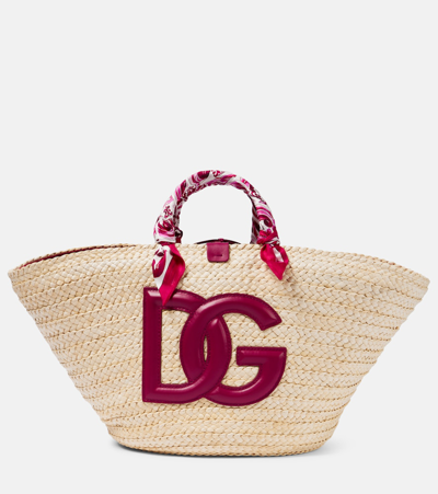 Dolce & Gabbana 3.5 Leather Crossbody Bag In Beige