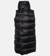Rick Owens Oversized Quilted Knit-paneled Shell Hooded Down Jacket In Black