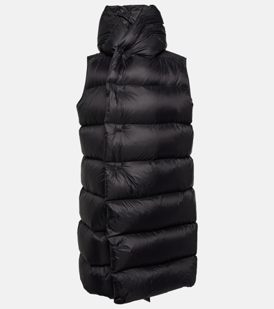 Rick Owens Down-paneled Hooded Coat In Black