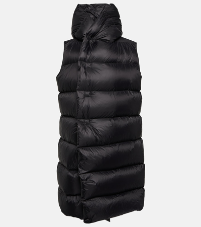RICK OWENS DOWN-PANELED HOODED COAT