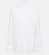 Dries Van Noten Casio Long-sleeve Button-down Shirt In White