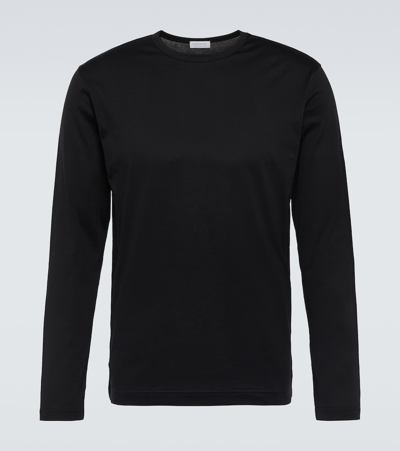 Sunspel Crewneck Supima Cotton T-shirt In Black