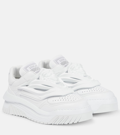 Versace Odissea Caged Rubber Medusa Trainers In White