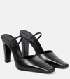 The Row Slingback Leather Pumps In Black