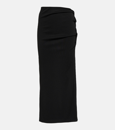 Christopher Esber Open Twist Ribbed-knit Maxi Skirt In Black