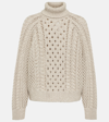 Brunello Cucinelli Cable-knit Cashmere-blend Sweater In Beige