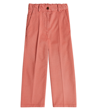 Morley Kids' Pleated Cotton Pants In Pink