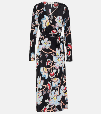 Diane Von Furstenberg Dress In Tiger Lily Gt Black