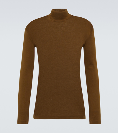 Lemaire Turtleneck In Brown