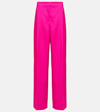 OSCAR DE LA RENTA PLEATED HIGH-RISE WOOL AND MOHAIR trousers