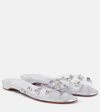 Christian Louboutin Degraqueenie Embellished Pvc Slides In Silver