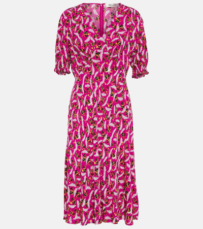 Diane Von Furstenberg Jemma Floral Midi Dress In Pink