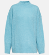 Isabel Marant Idol Mohair Blend Knit Sweater In Blue