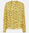 ISABEL MARANT LEIDY PRINTED SATIN BLOUSE