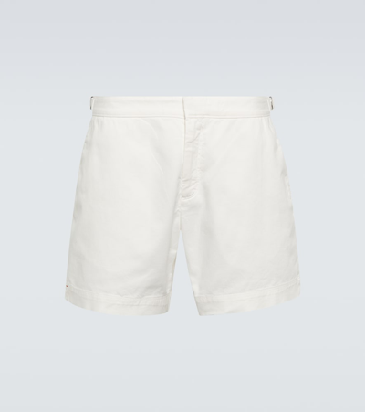 Orlebar Brown Bulldog Cotton Shorts In Beige