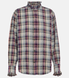 MARANT ETOILE SAOLI CHECKED COTTON AND LINEN SHIRT