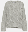 BRUNELLO CUCINELLI CABLE-KNIT MOHAIR AND WOOL-BLEND SWEATER