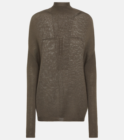 Rick Owens Crafter Virgin Wool Jumper In Brown