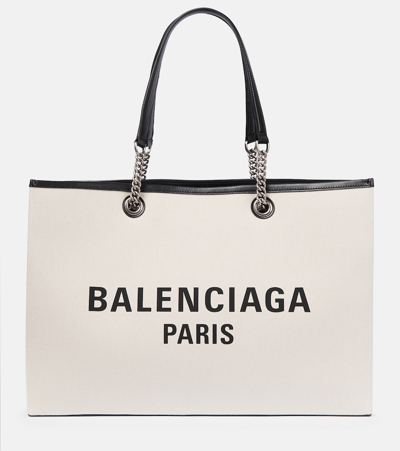 Balenciaga Duty Free Large Tote Bag In Beige