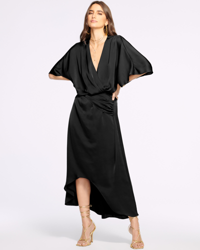Ramy Brook Adiel Wrap Midi Dress In Black | ModeSens