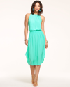 Ramy Brook Audrey Smocked Midi Dress In Malachite