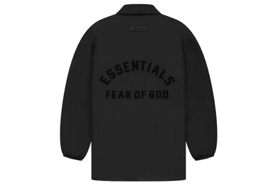 Pre-owned Fear Of God Kids Coaches Jacket Black