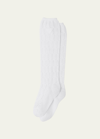Prada Cotton Crew Socks In Bianco