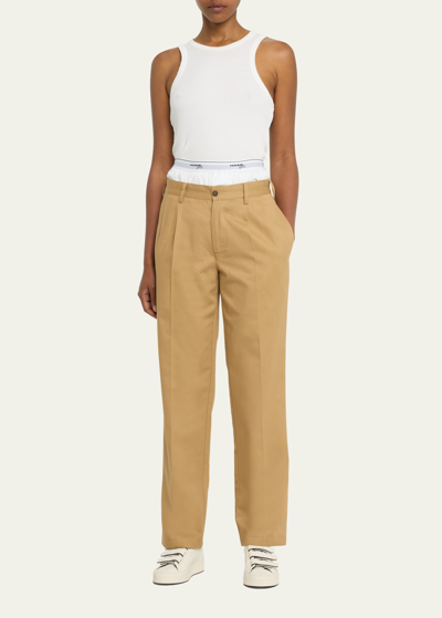 Hommegirls Khaki Boxer Trousers