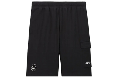 Pre-owned Nike Sb X N7 Fleece Cargo Shorts Black/university Red