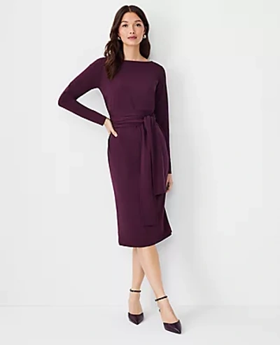 ann taylor tie waist midi dress Ann Taylor Weekend Tie Waist Midi Dress Size Small Sail Cloth Women's