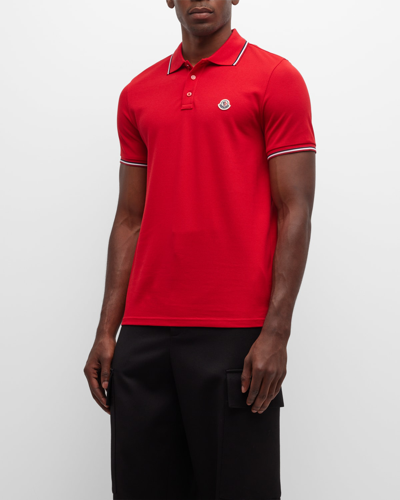 Moncler Ss Polo Shirt In Red