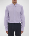 Helmut Lang Classic Cotton Regular Fit Button Down Shirt In Lilc