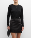 CAROLINA HERRERA CREW-NECK WOOL CARDIGAN