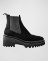 Ron White Emmaline Suede Chelsea Boots In Onyx