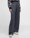 Golden Goose Toile De Jouy Pull-on Joggers In Ombre Blue