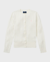 Polo Ralph Lauren Girl's Mini Cable-knit Cardigan In Warm White