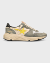 Golden Goose Men's Running Sole Lace Up Sneakers In Beige