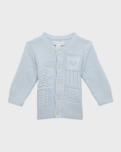 Polo Ralph Lauren Kids' Boy's Cardigan W/ Bear Intarsia In Beryl Blue