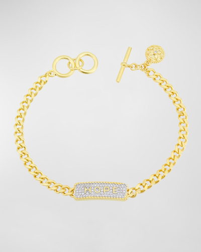 Freida Rothman Hope Chain Link Bracelet In Gold And Silver