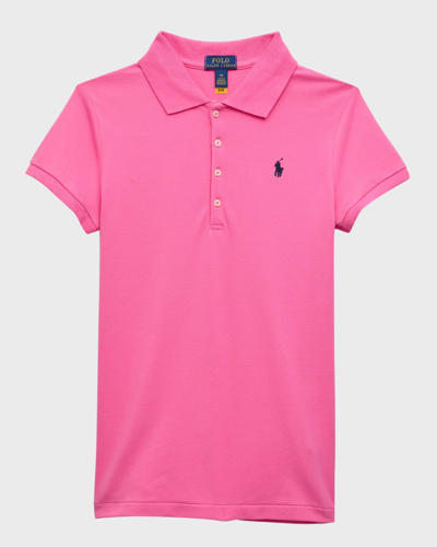 Polo Ralph Lauren Kids' Cotton Polo Shirt In Baja Pink