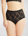 Hanky Panky Signature Lace High Waist Boyshorts In Black