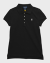 Polo Ralph Lauren Navy Cotton Polo Shirt With Logo In Polo Black