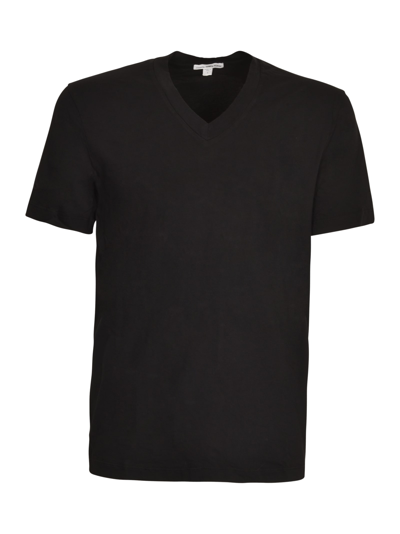 James Perse V-neck T-shirt In Black