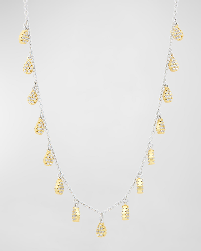 Freida Rothman Pave Charm Layering Necklace In Gold And Silver