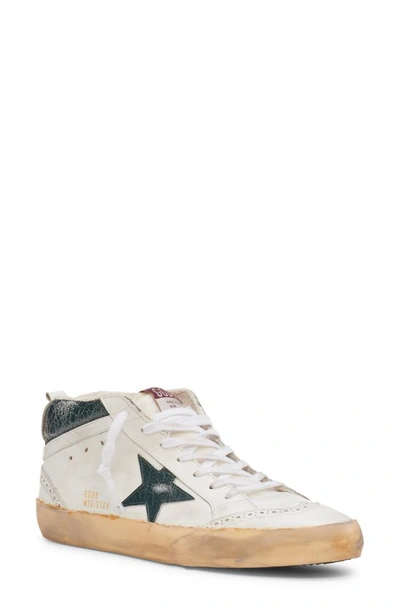 Golden Goose Men's Mid Star Lace Up Wingtip Sneakers In White/ivory