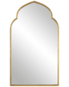 Hewson Lightly Antiqued Gold Leaf Mirror In Gold