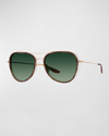 Barton Perreira Gesner Acetate & Titanium Aviator Sunglasses